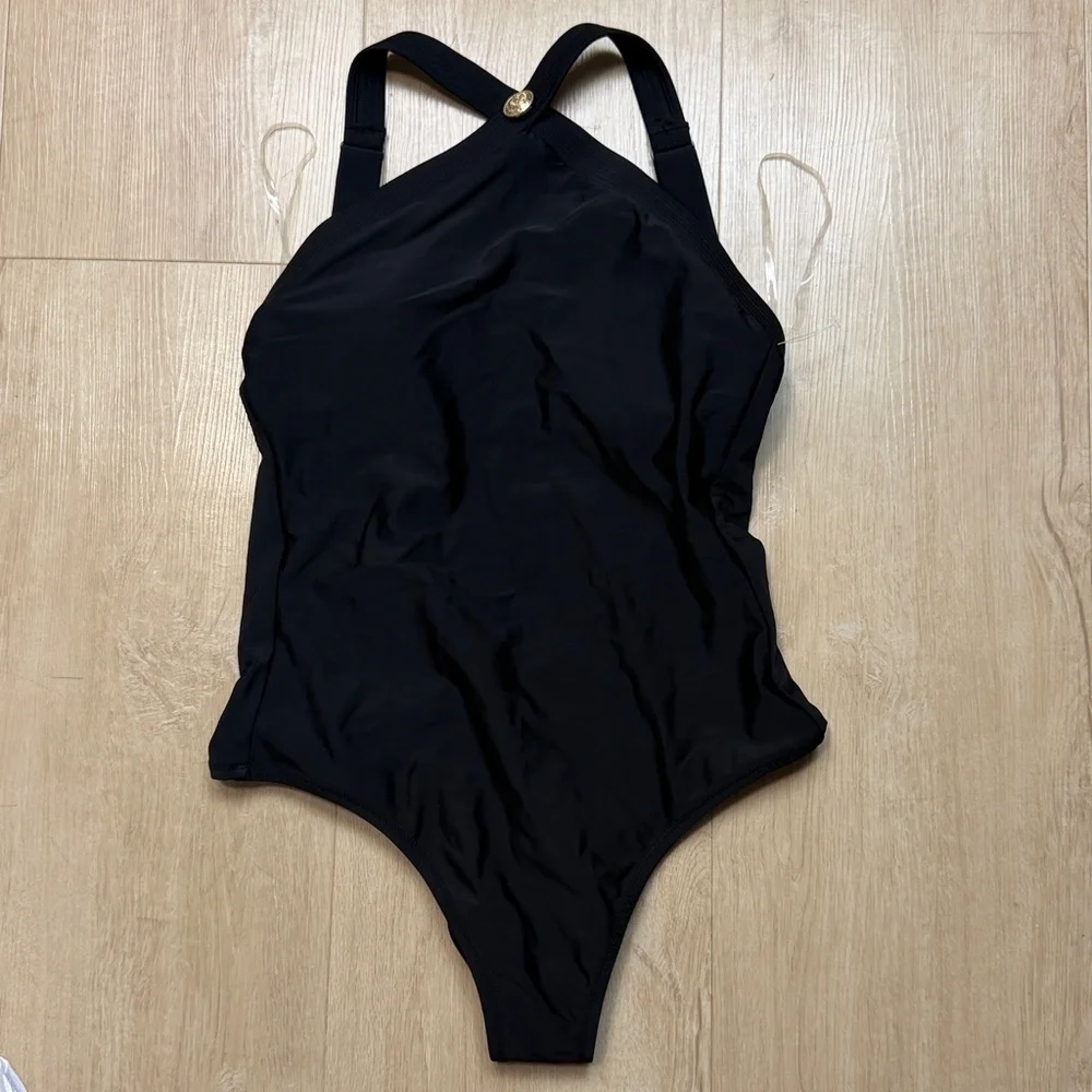 L'AGENCE Gabrielle Halter One-Piece Swimsuit